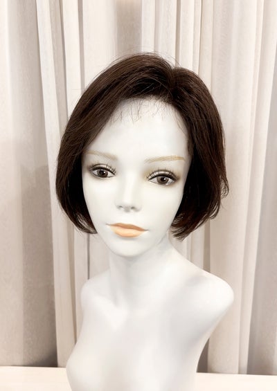 【WEB限定一点もの】手植えオールウィッグ【ショート】UMEDA-965-ZNB人毛ミックスナチュラルブラウン【梅田サロンカットウィッグ】Sサイズ