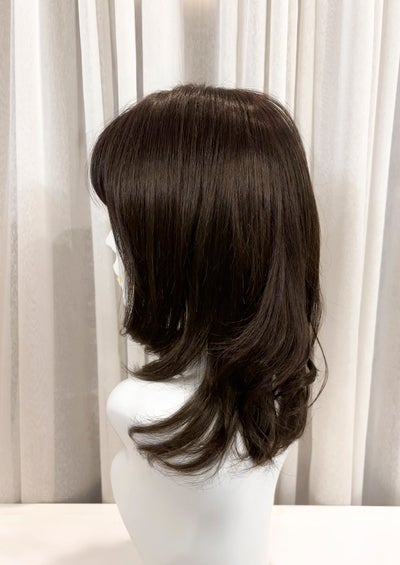  【WEB限定一点もの】手植えオールウィッグ【ミディアム】UMEDA-969-ZNC人毛ミックスナチュラルカラー【梅田サロンカットウィッグ】Mサイズ