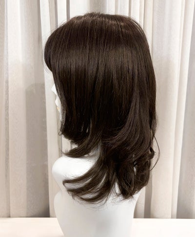  【WEB限定一点もの】手植えオールウィッグ【ミディアム】UMEDA-969-ZNC人毛ミックスナチュラルカラー【梅田サロンカットウィッグ】Mサイズ
