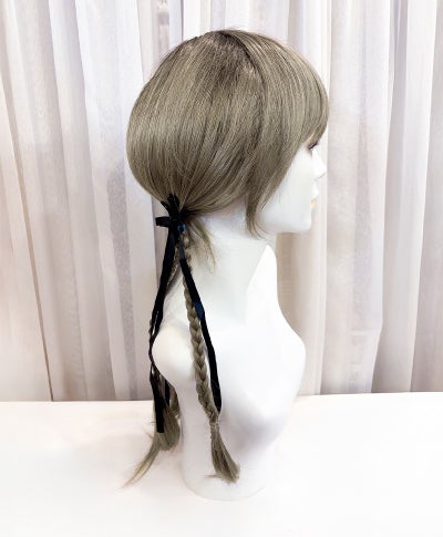 【WEB限定一点もの】マシンメイドグラデーションオールウィッグ【ロング】UMEDA-971-CTOG耐熱オリーブグレー（アレンジ）【梅田サロンカットウィッグ】