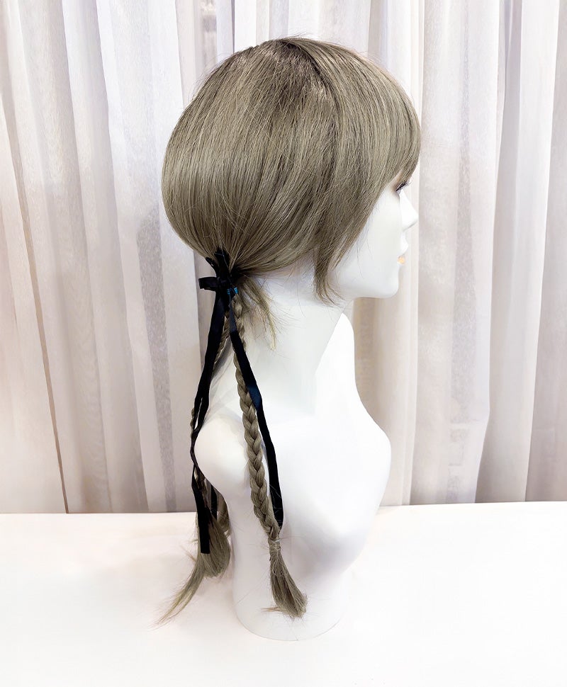 【WEB限定一点もの】マシンメイドグラデーションオールウィッグ【ロング】UMEDA-971-CTOG耐熱オリーブグレー（アレンジ）【梅田サロンカットウィッグ】