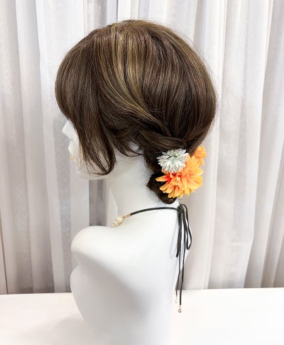 【WEB限定一点もの】マシンメイドグラデーションオールウィッグ【ミディアム】UMEDA-972-UHM耐熱ミックスハイメッシュ（アレンジ）【梅田サロンカットウィッグ】