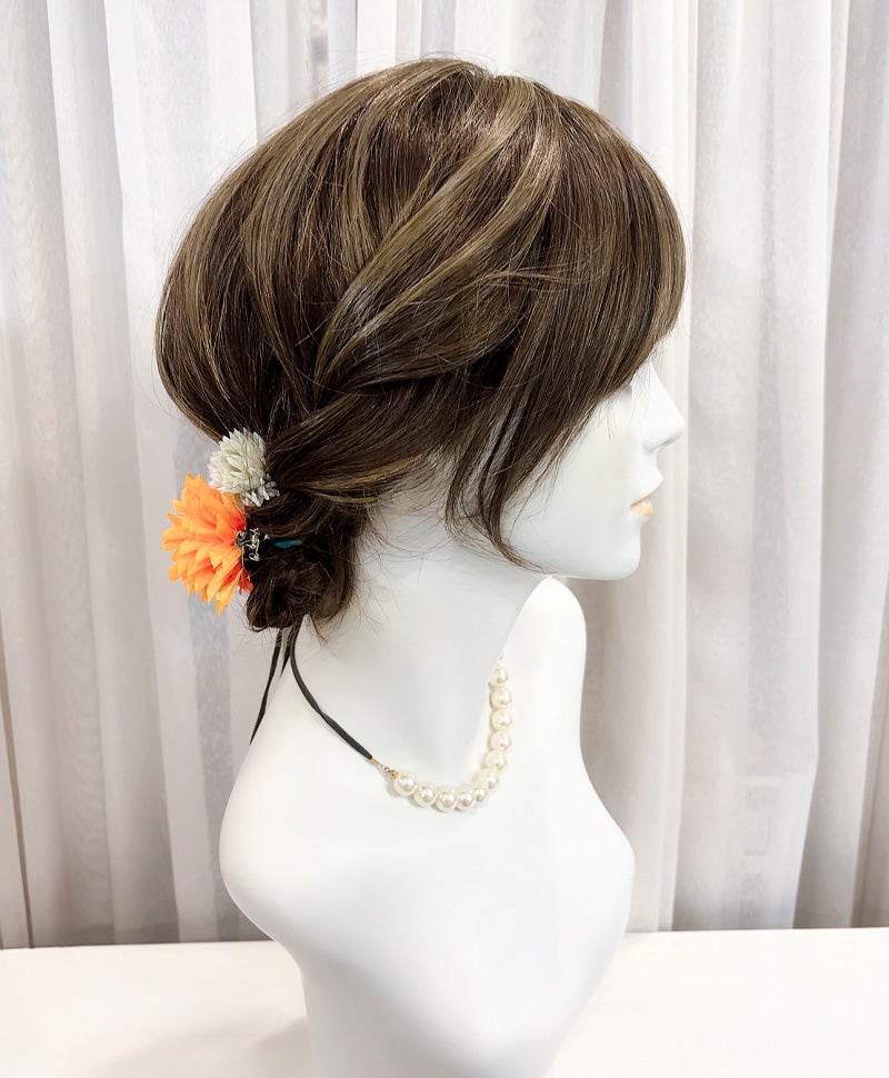 【WEB限定一点もの】マシンメイドグラデーションオールウィッグ【ミディアム】UMEDA-972-UHM耐熱ミックスハイメッシュ（アレンジ）【梅田サロンカットウィッグ】