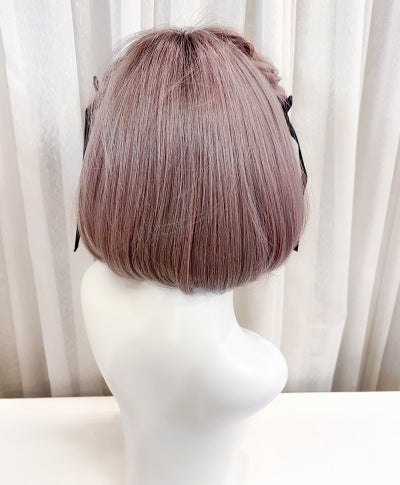 【WEB限定一点もの】マシンメイドグラデーションオールウィッグ【ボブ】UMEDA-974-CTGL耐熱グレーラベンダー（アレンジ）【梅田サロンカットウィッグ】