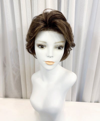 【WEB限定一点もの】手植えオールウィッグ【ショート】UMEDA-978-ZHM人毛ミックスハイメッシュ【梅田サロンカットウィッグ】Mサイズ