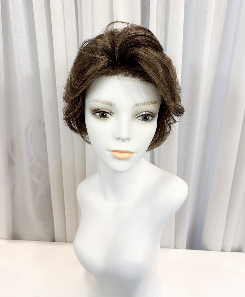 【WEB限定一点もの】手植えオールウィッグ【ショート】UMEDA-978-ZHM人毛ミックスハイメッシュ【梅田サロンカットウィッグ】Mサイズ