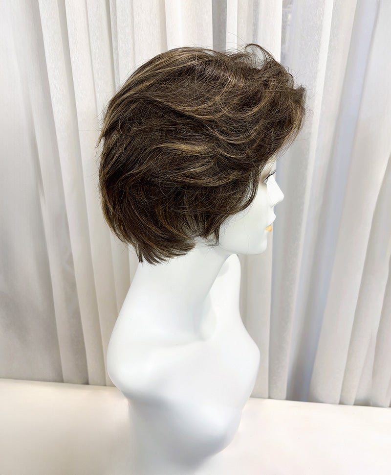 【WEB限定一点もの】手植えオールウィッグ【ショート】UMEDA-978-ZHM人毛ミックスハイメッシュ【梅田サロンカットウィッグ】Mサイズ