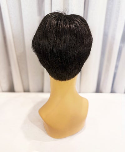 【WEB限定一点もの】メンズ手植えオールウィッグ【ショート】UMEDA-984-ZBK人毛ミックスブラック【梅田サロンカットウィッグ】